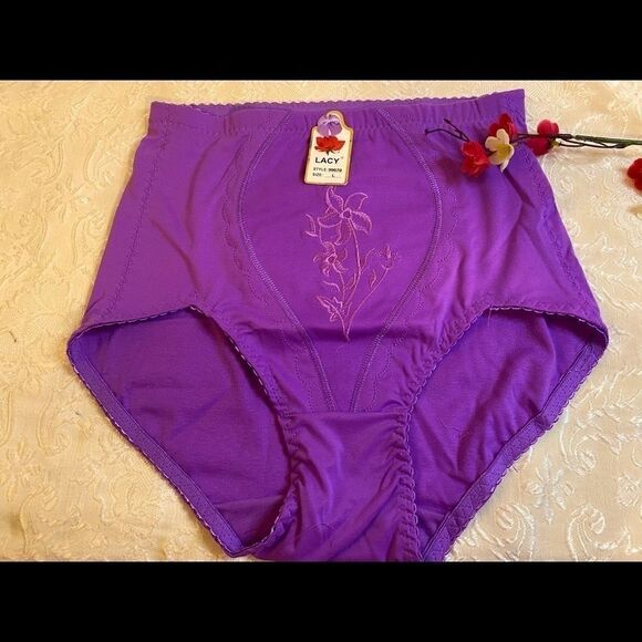 🌹Lacy High waist Brief Tummy Control Size L - Picture 1 of 7